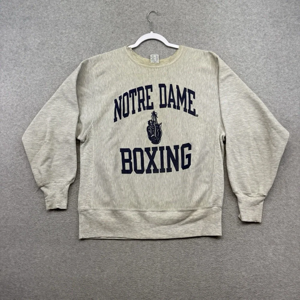 Vintage‎ Notre Dame Reverse Weave Boxing Gloves University Irish 90s Men's L